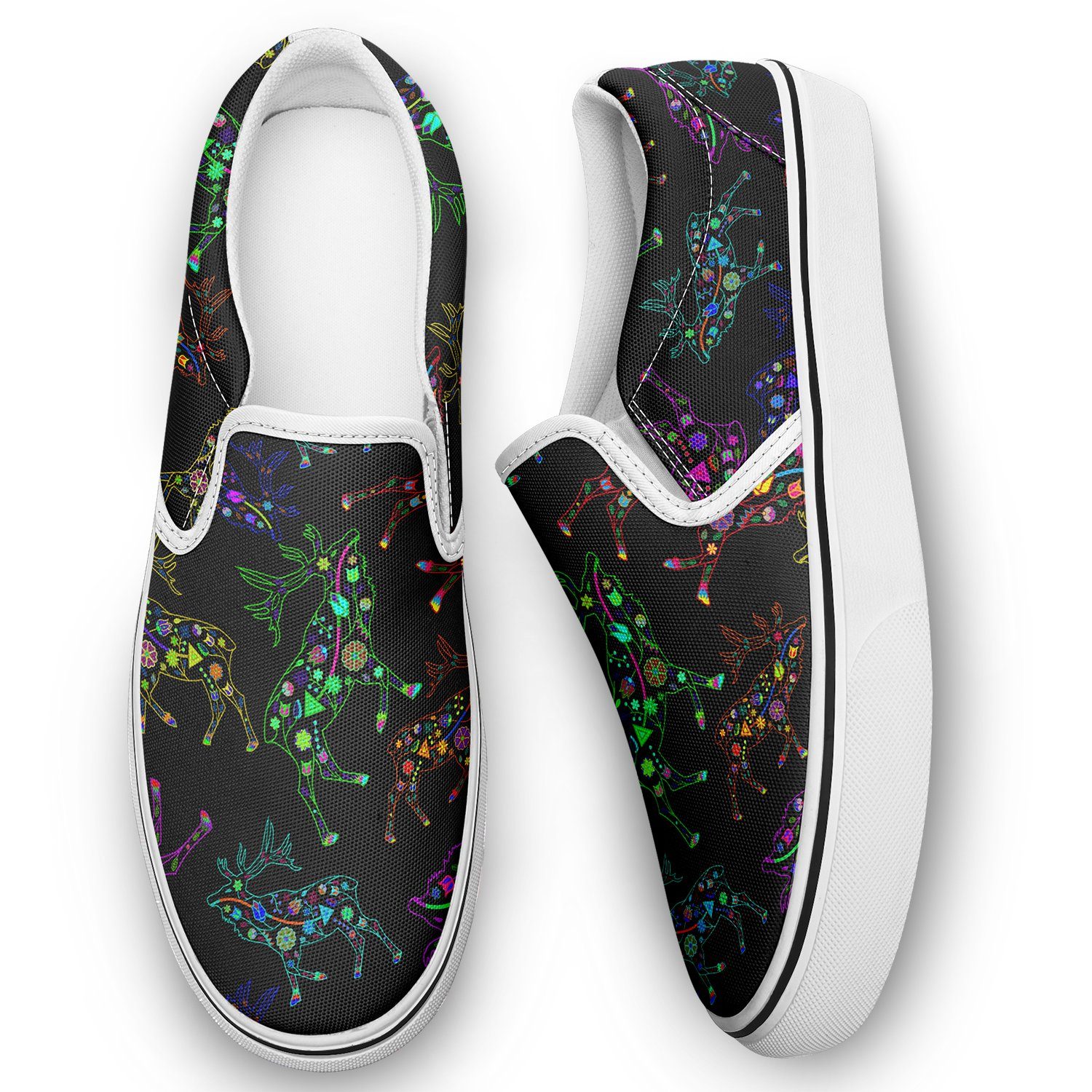 Floral Elk Otoyimm Canvas Slip On Shoes otoyimm Herman