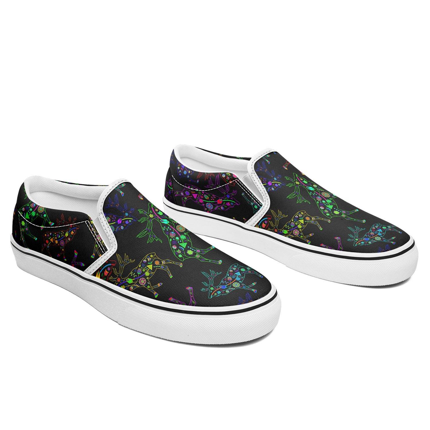 Floral Elk Otoyimm Canvas Slip On Shoes otoyimm Herman