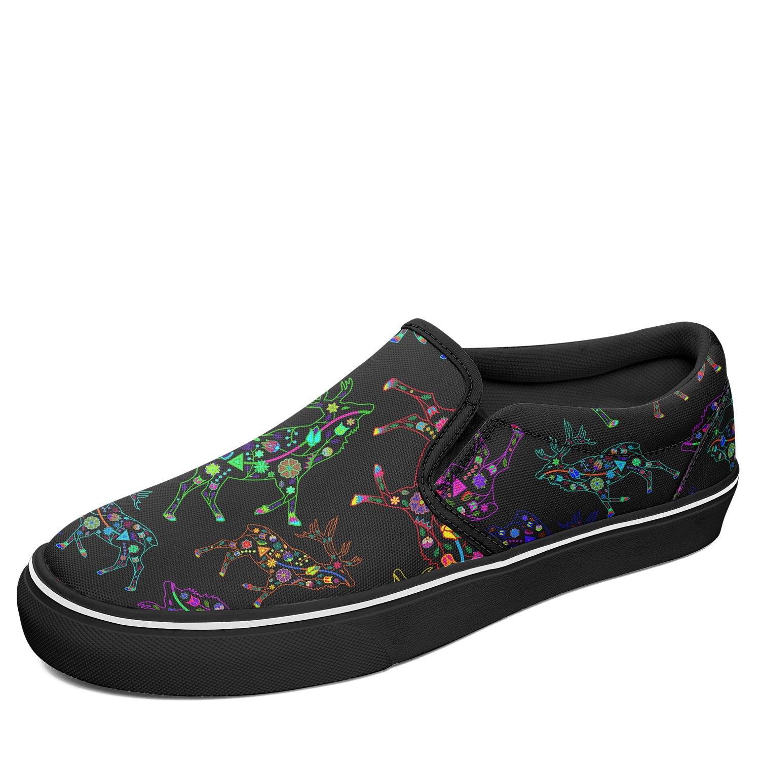 Floral Elk Otoyimm Canvas Slip On Shoes otoyimm Herman US Youth 1 / EUR 32 Black Sole