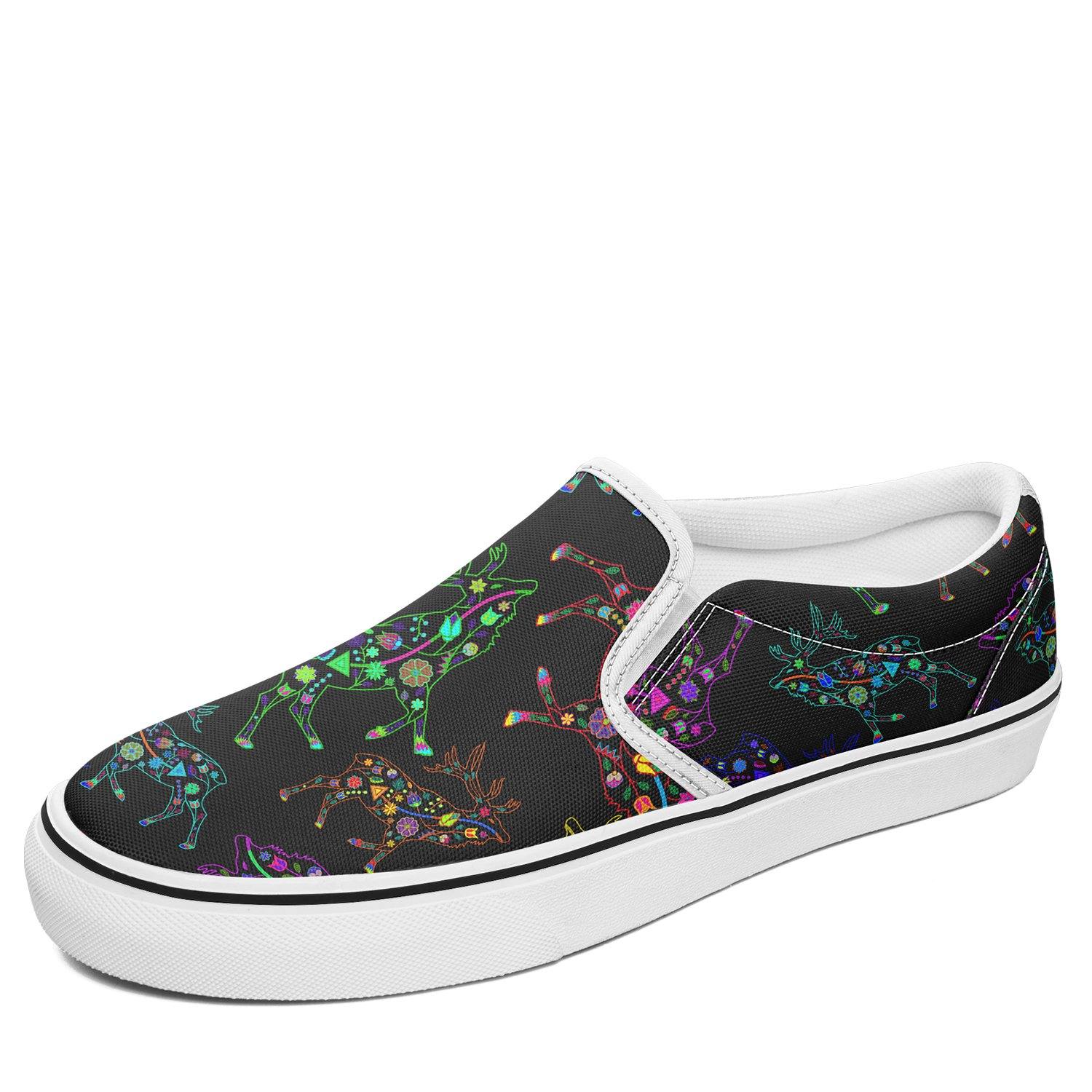 Floral Elk Otoyimm Canvas Slip On Shoes otoyimm Herman US Youth 1 / EUR 32 White Sole