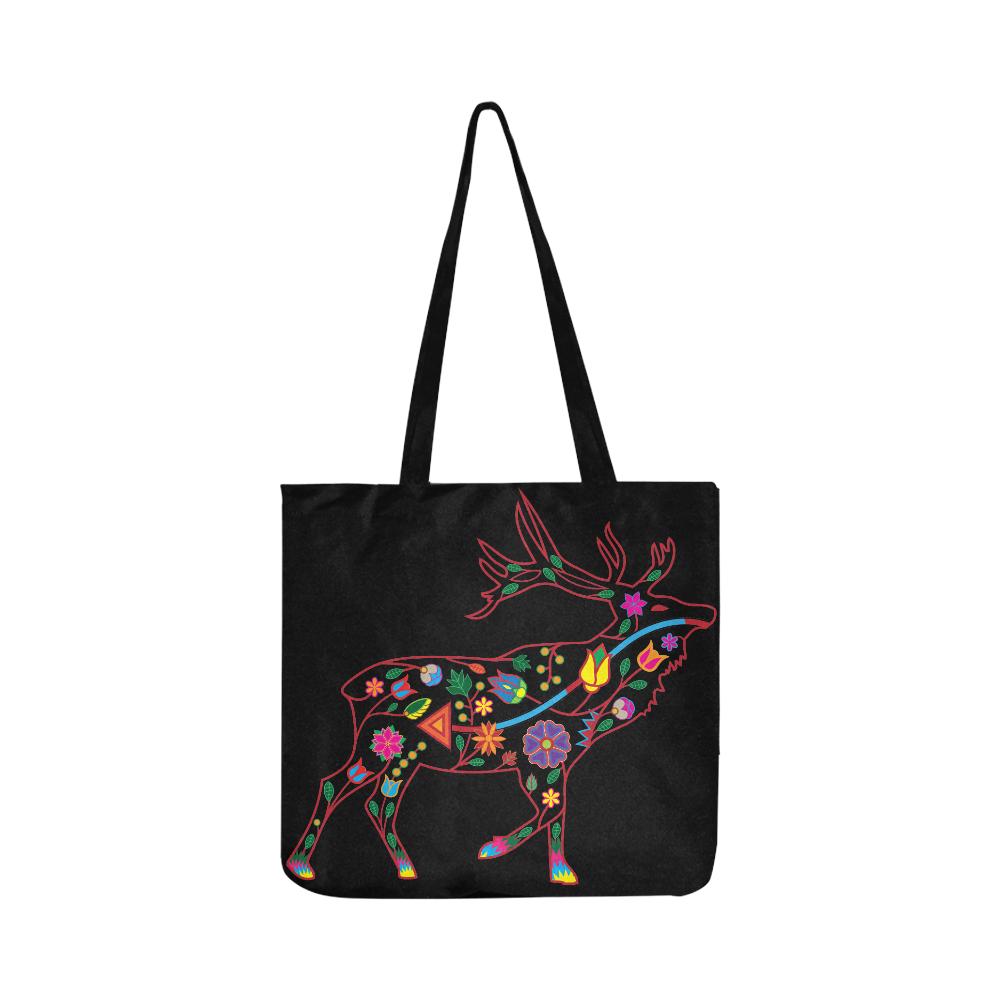 Floral Elk Reusable Shopping Bag Model 1660 (Two sides) Shopping Tote Bag (1660) e-joyer