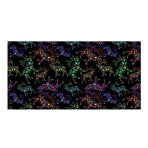 Floral Elk Satin Shawl Scarf 49 Dzine