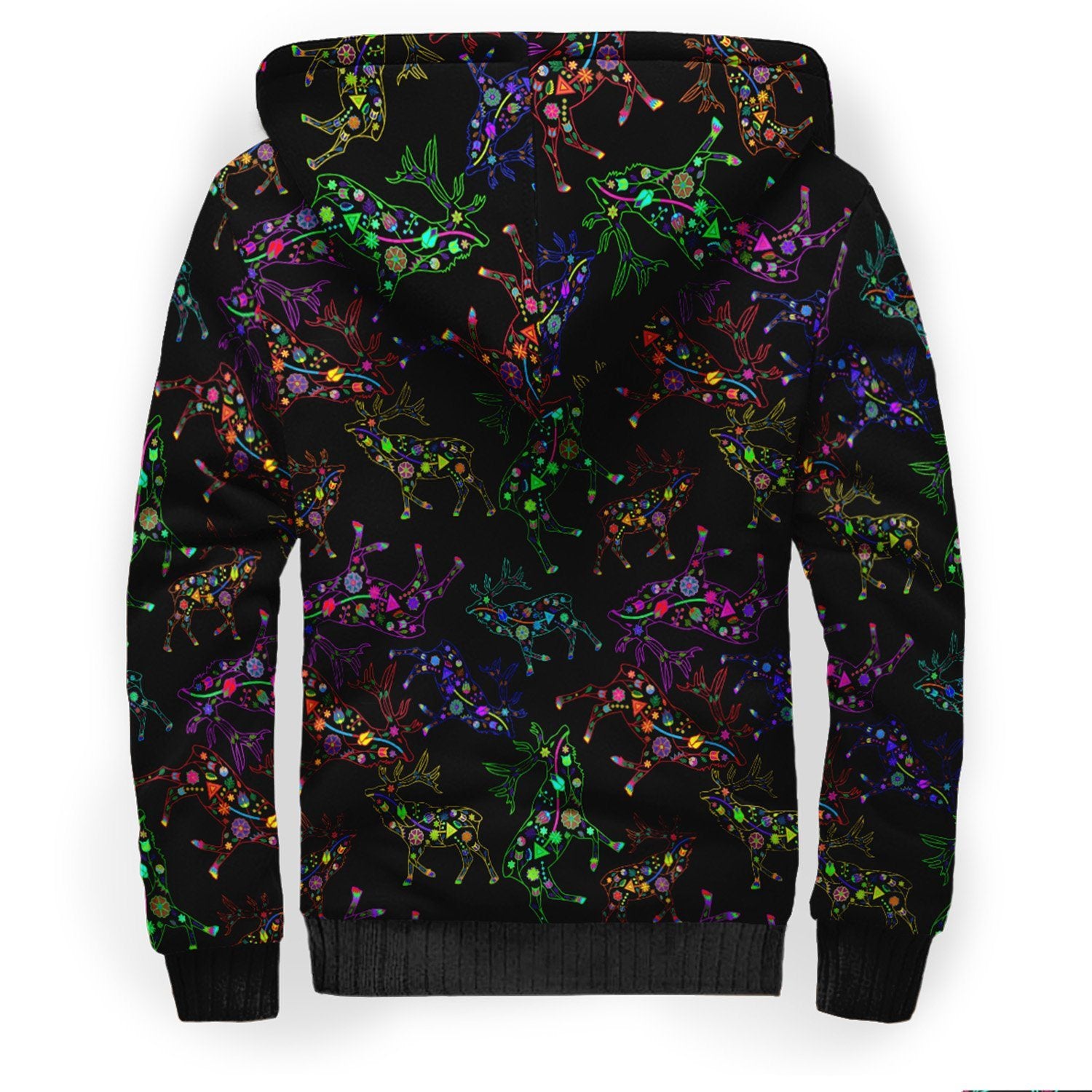 Floral Elk Sherpa Hoodie hoodie Herman