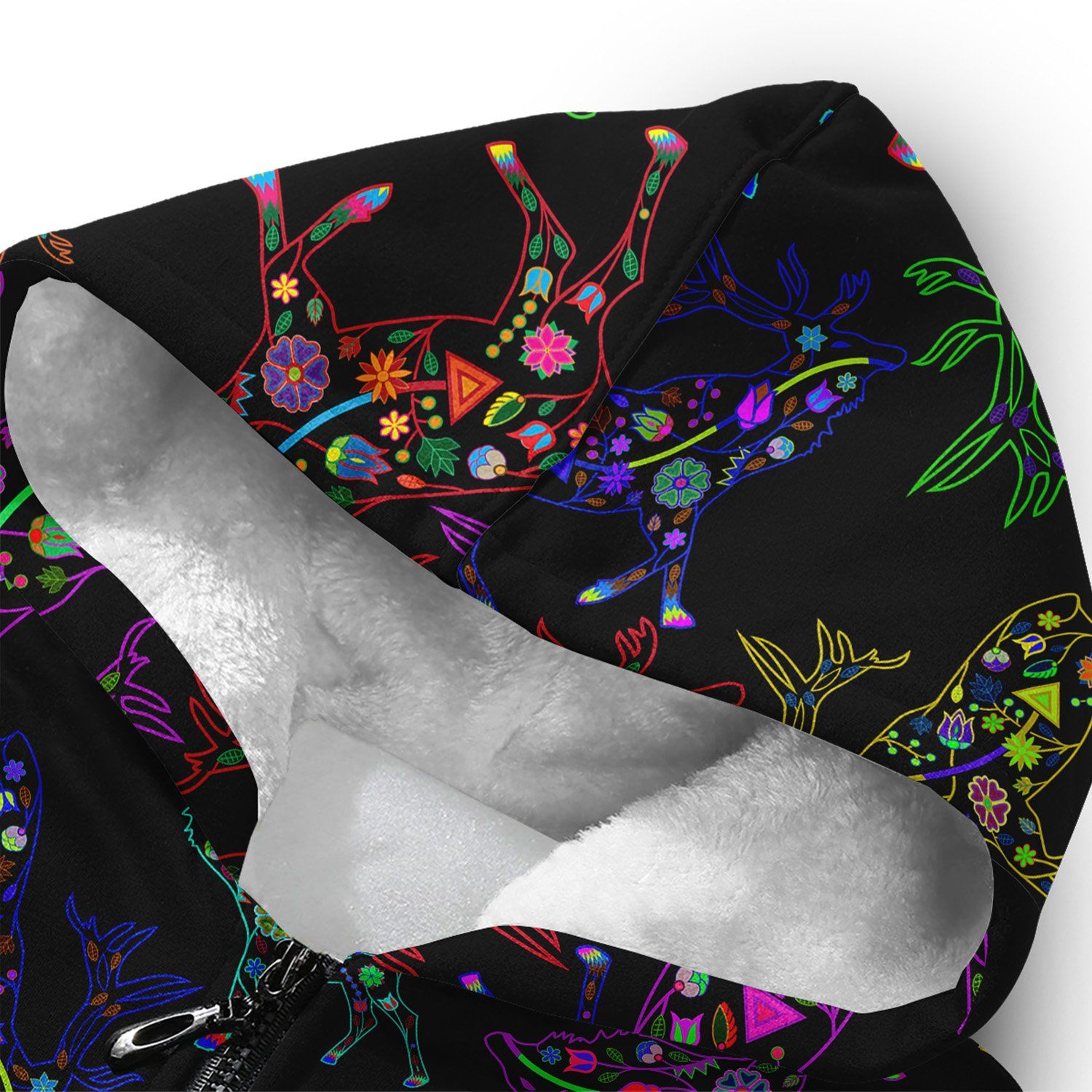 Floral Elk Sherpa Hoodie hoodie Herman