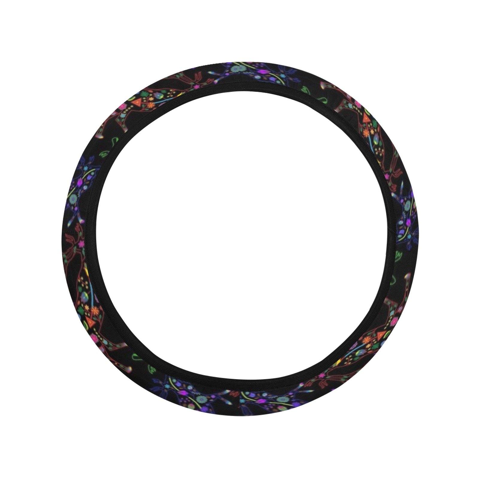 Floral Elk Steering Wheel Cover with Elastic Edge Steering Wheel Cover with Elastic Edge e-joyer