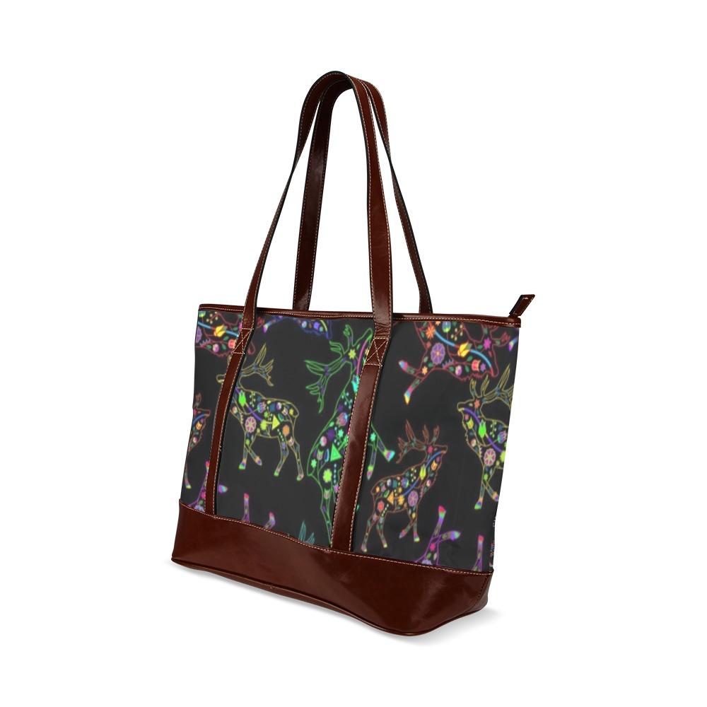 Floral Elk Tote Handbag (Model 1642) handbag e-joyer