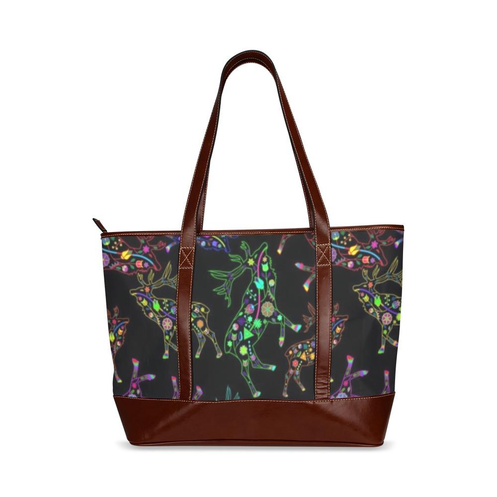 Floral Elk Tote Handbag (Model 1642) handbag e-joyer