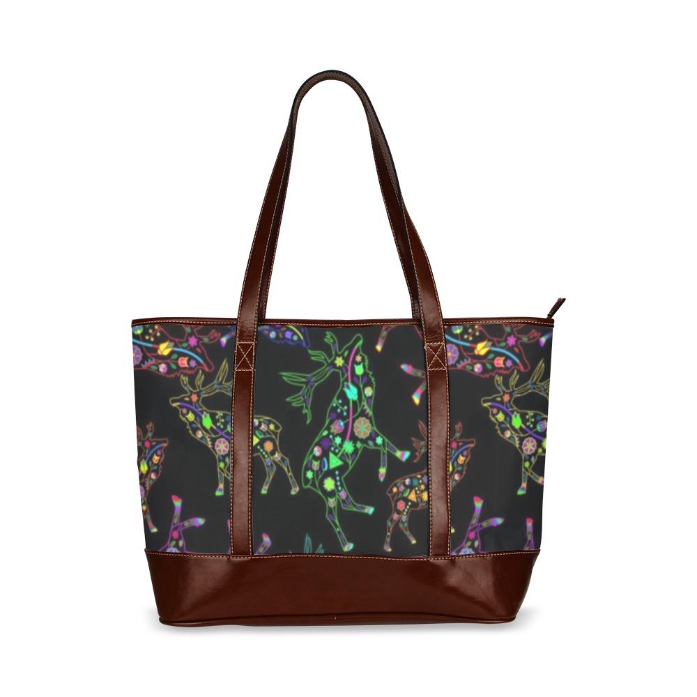 Floral Elk Tote Handbag (Model 1642) handbag e-joyer