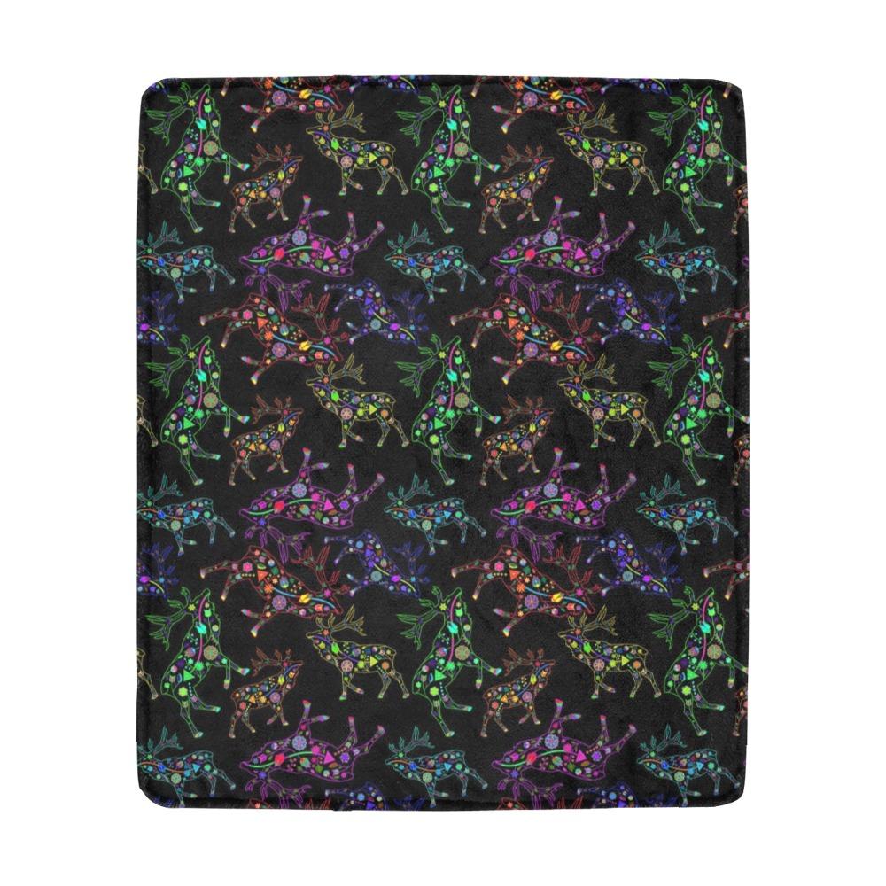 Floral Elk Ultra-Soft Micro Fleece Blanket 50"x60" Ultra-Soft Blanket 50''x60'' e-joyer