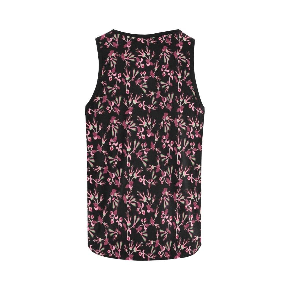 Floral Green Black All Over Print Tank Top for Women (Model T43) All Over Print Tank Top for Women (T43) e-joyer