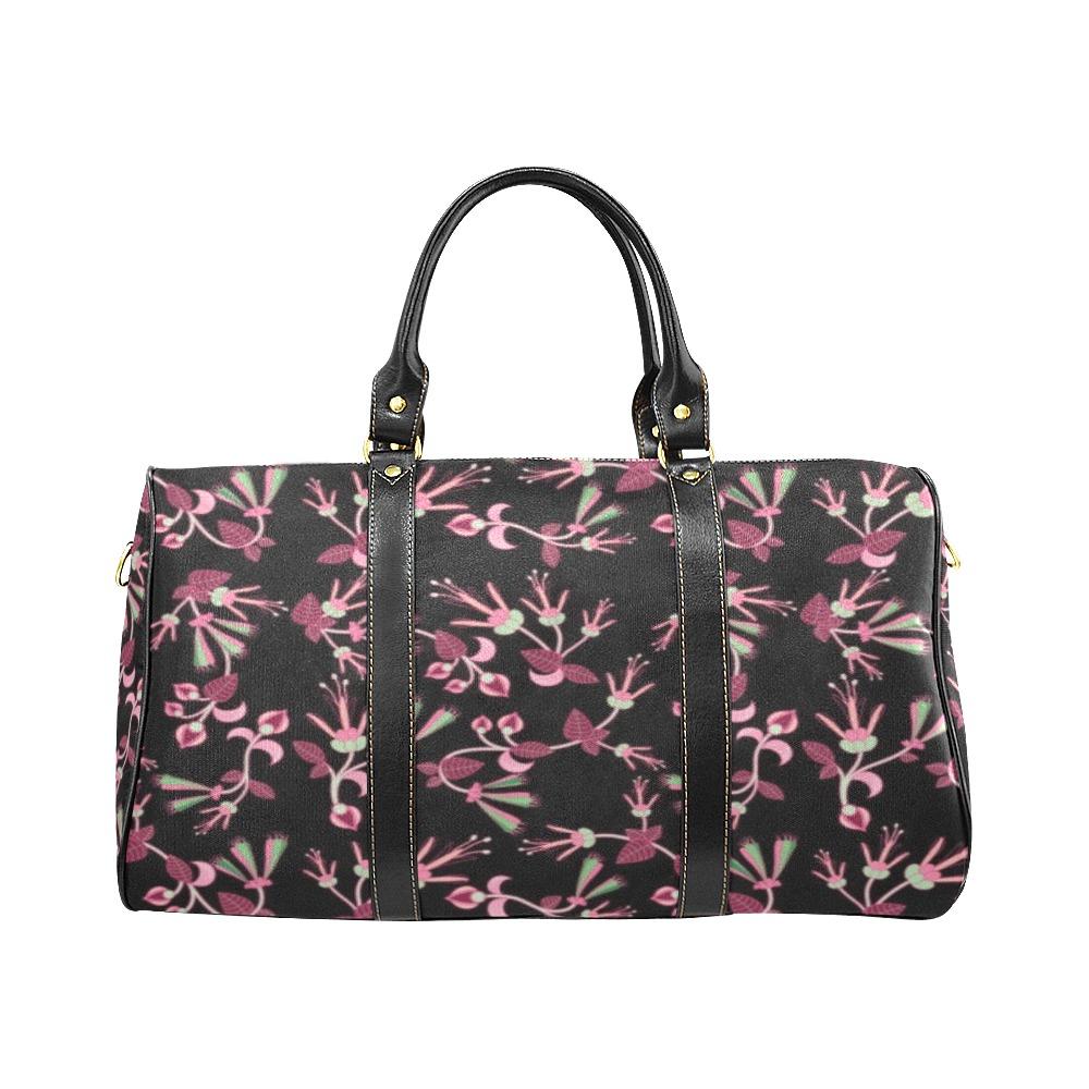 Floral Green Black New Waterproof Travel Bag/Small (Model 1639) bag e-joyer