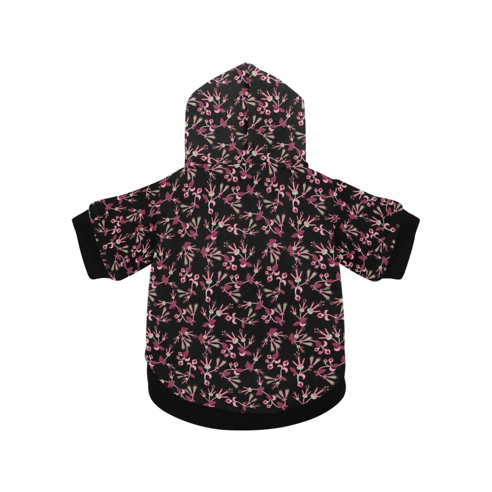 Floral Green Black Pet Dog Hoodie Pet Dog Hoodie e-joyer
