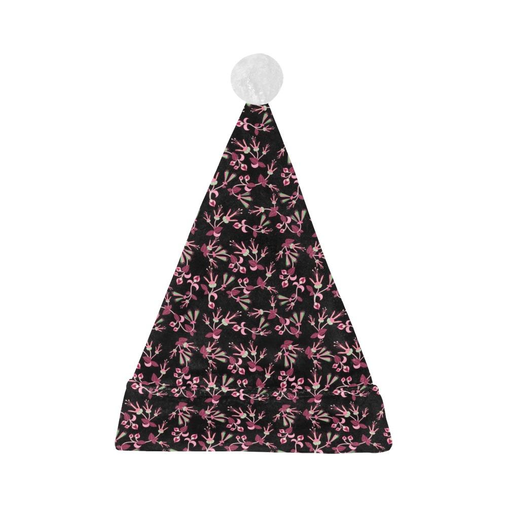 Floral Green Black Santa Hat Santa Hat e-joyer