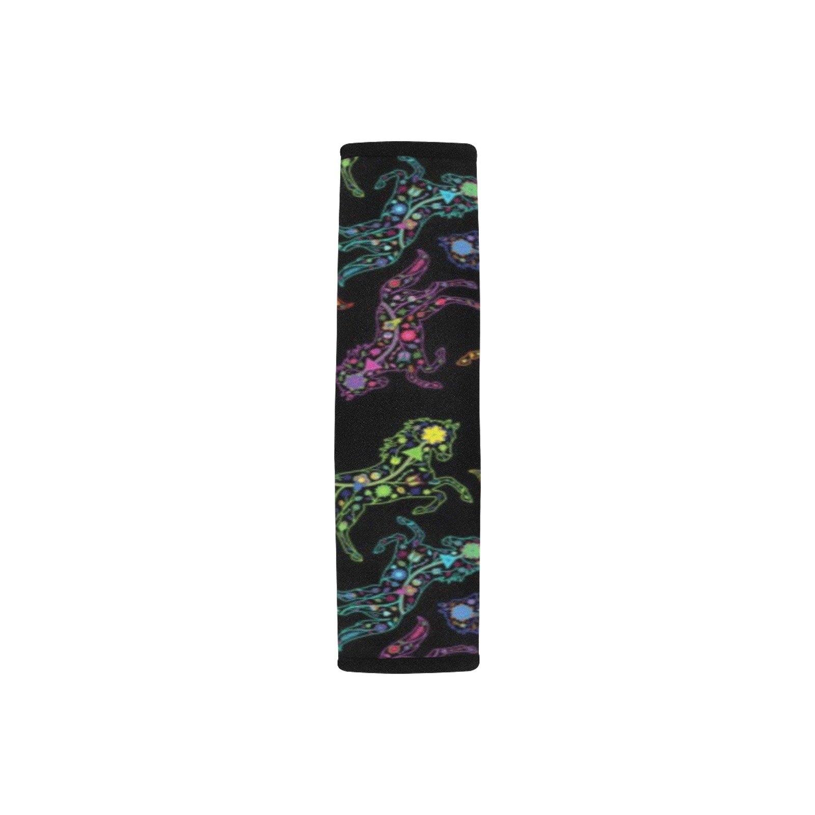 Floral Horse Car Seat Belt Cover 7''x12.6'' (Pack of 2) Car Seat Belt Cover 7x12.6 (Pack of 2) e-joyer