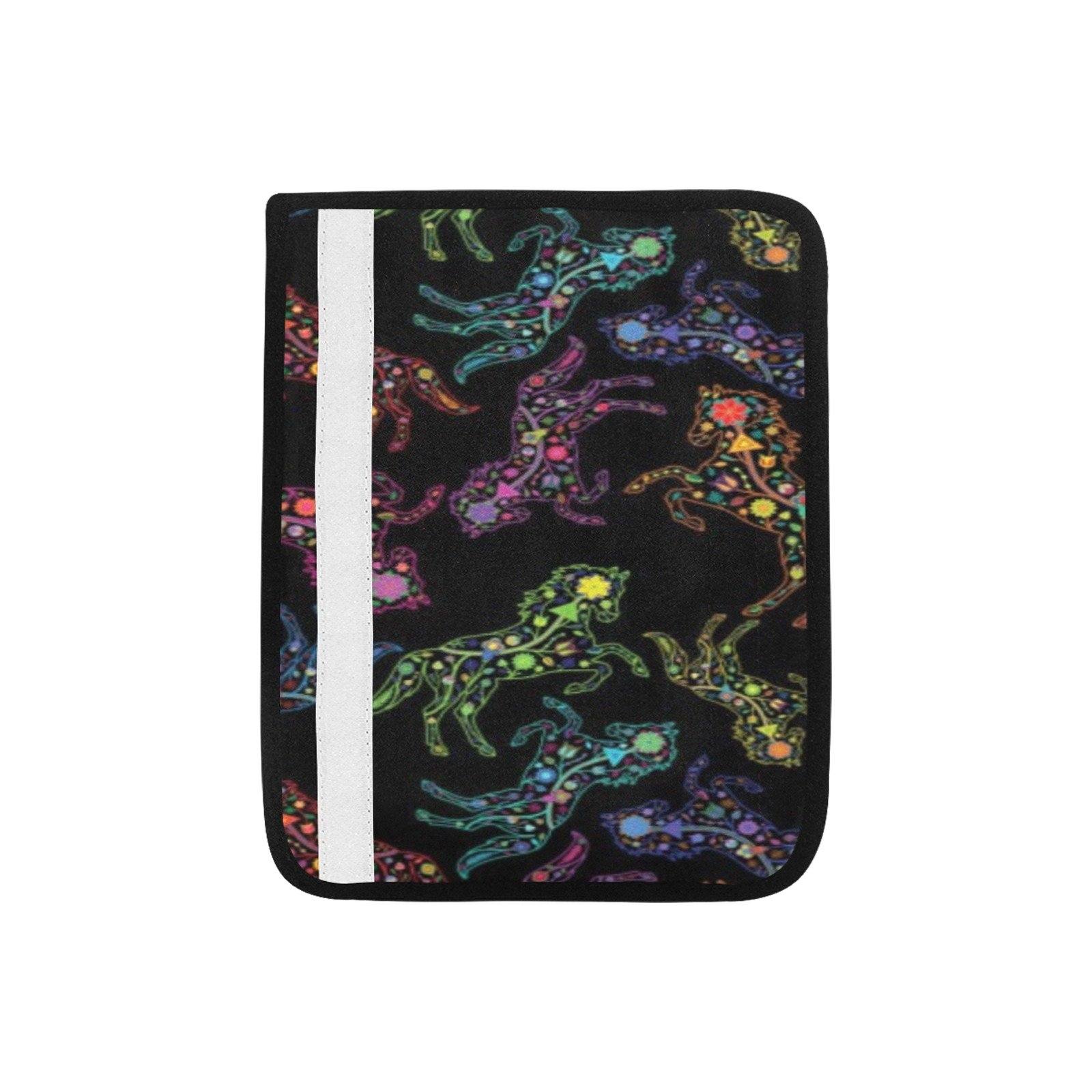 Floral Horse Car Seat Belt Cover 7''x12.6'' (Pack of 2) Car Seat Belt Cover 7x12.6 (Pack of 2) e-joyer