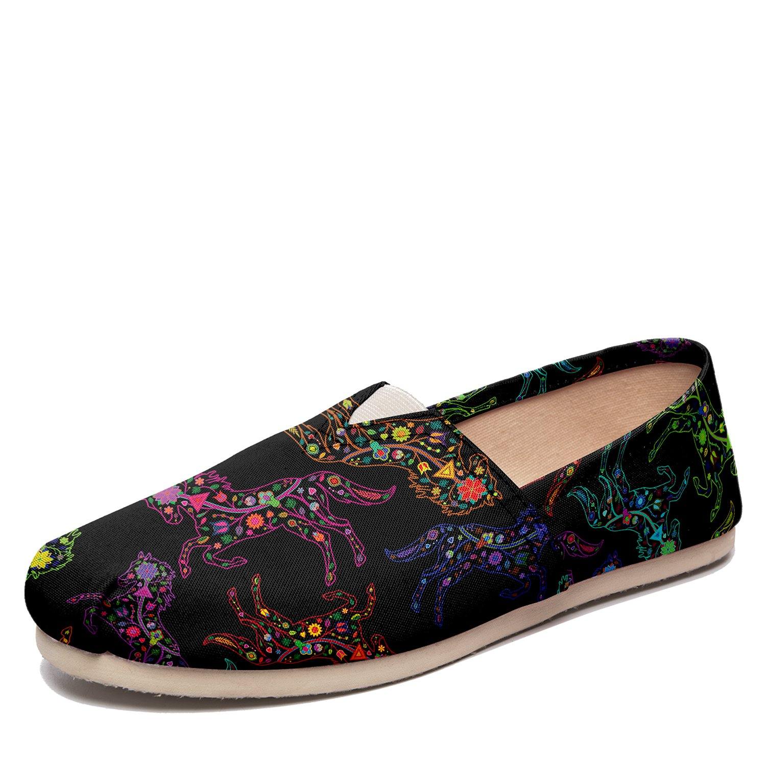 Floral Horse Casual Unisex Slip On Shoe Herman