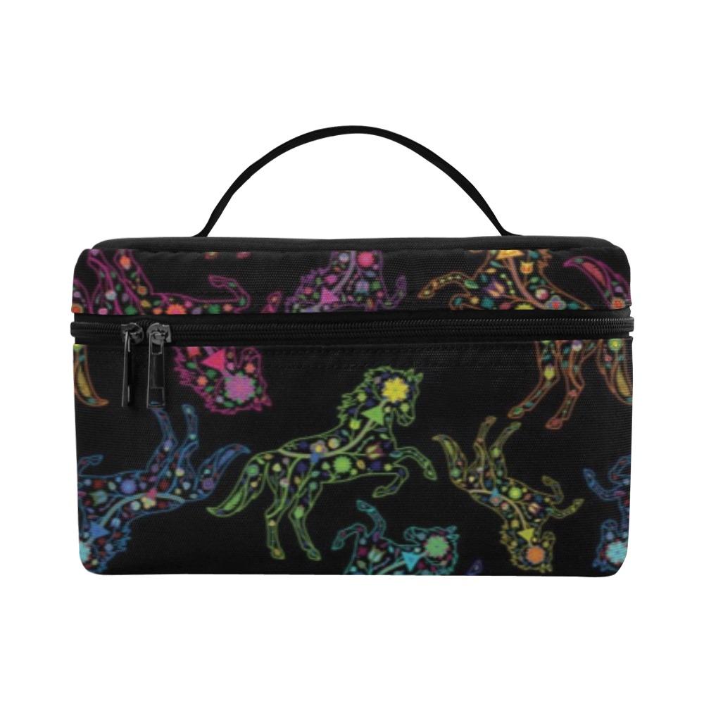 Floral Horse Cosmetic Bag/Large (Model 1658) Cosmetic Bag e-joyer