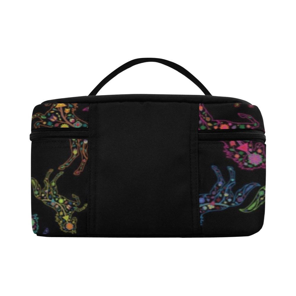 Floral Horse Cosmetic Bag/Large (Model 1658) Cosmetic Bag e-joyer
