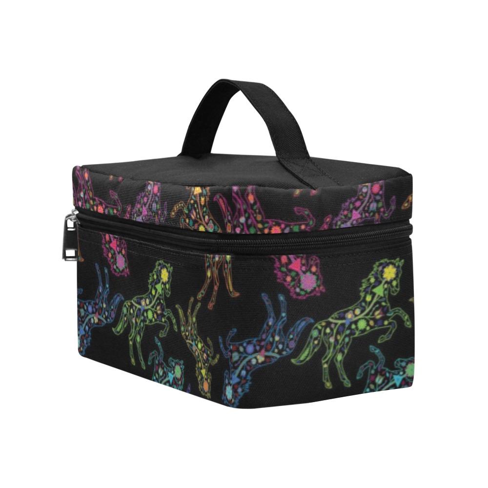 Floral Horse Cosmetic Bag/Large (Model 1658) Cosmetic Bag e-joyer