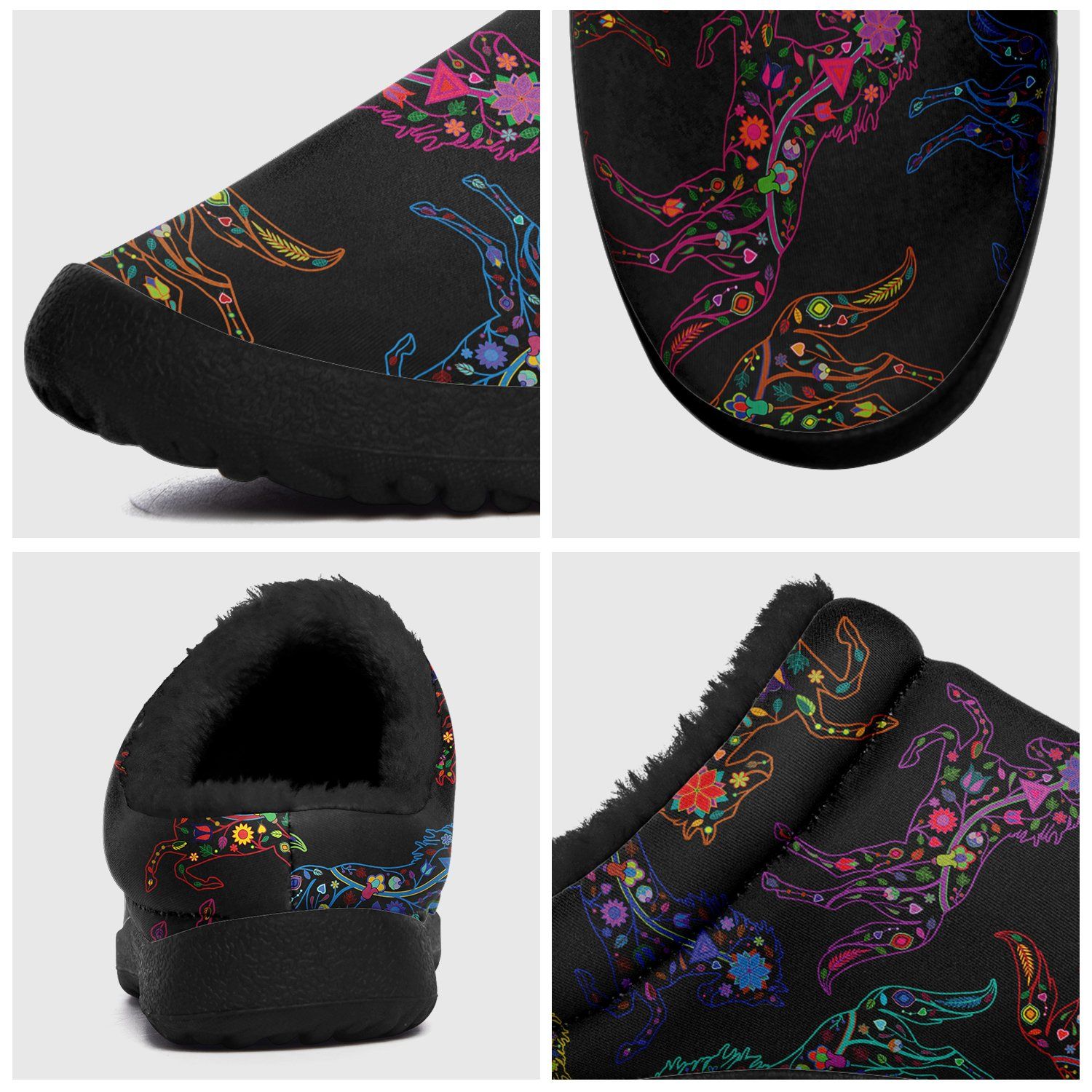 Floral Horse Ikinnii Indoor Slipper 49 Dzine