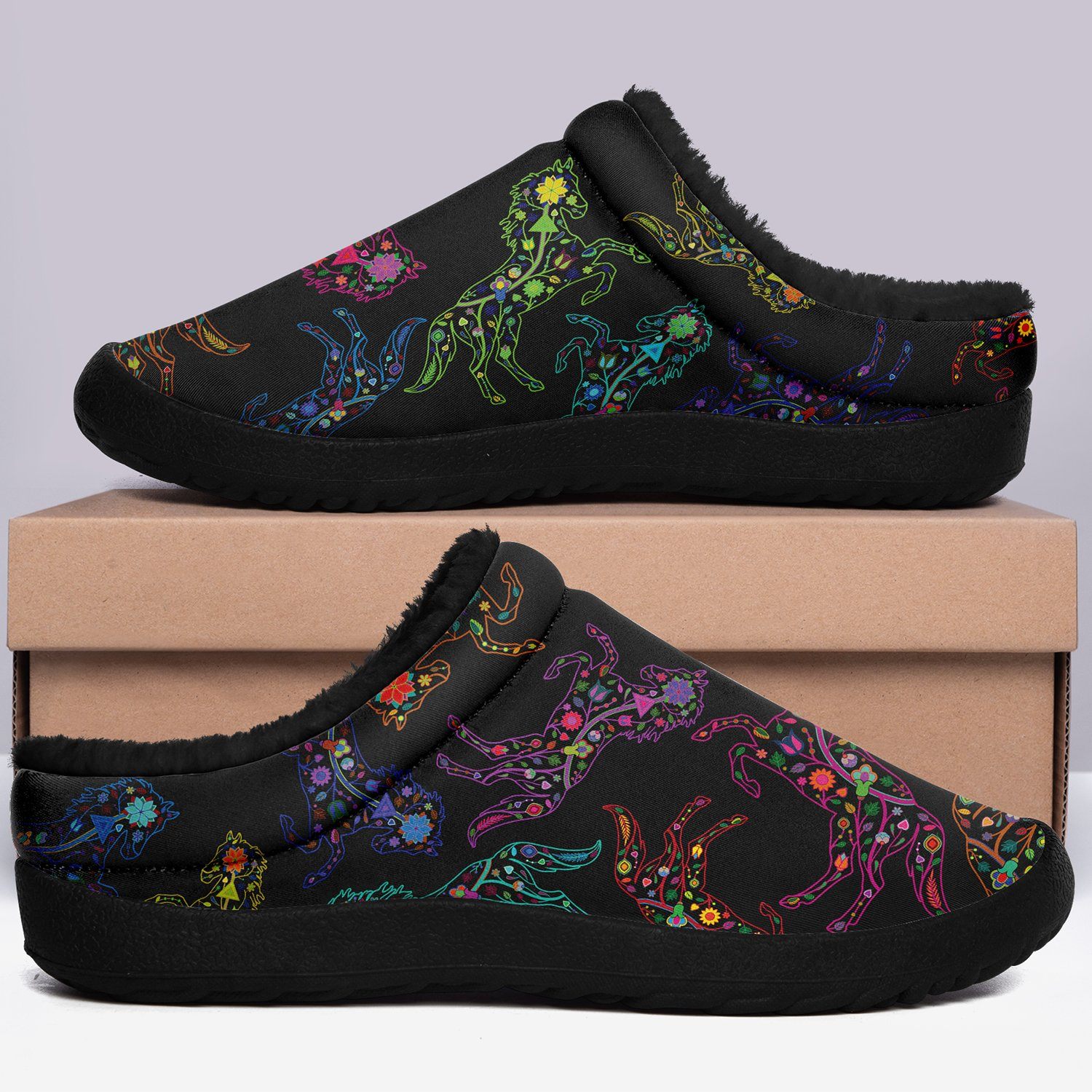 Floral Horse Ikinnii Indoor Slipper 49 Dzine