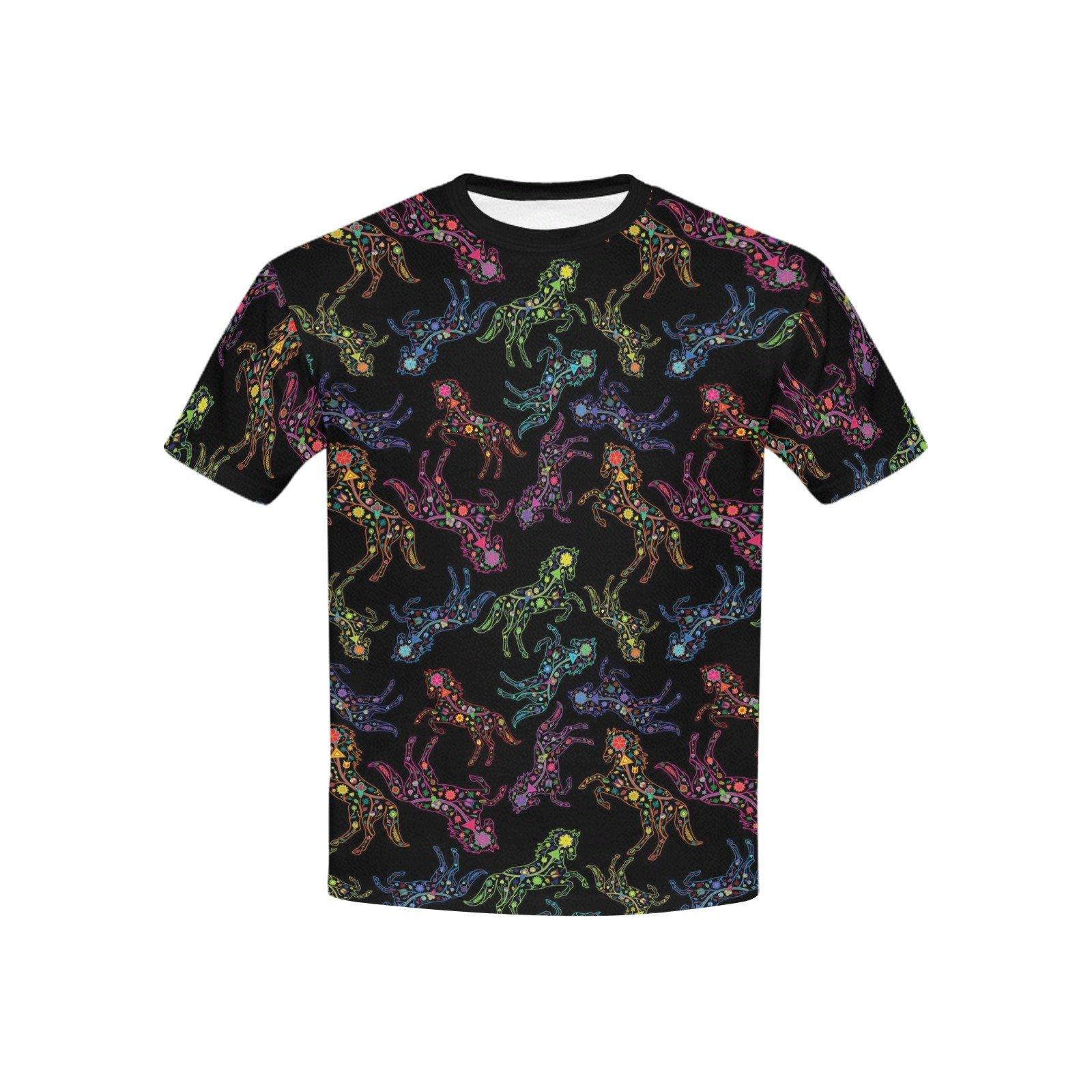 Floral Horse Kids' All Over Print T-shirt (USA Size) (Model T40) All Over Print T-shirt for Kid (T40) e-joyer