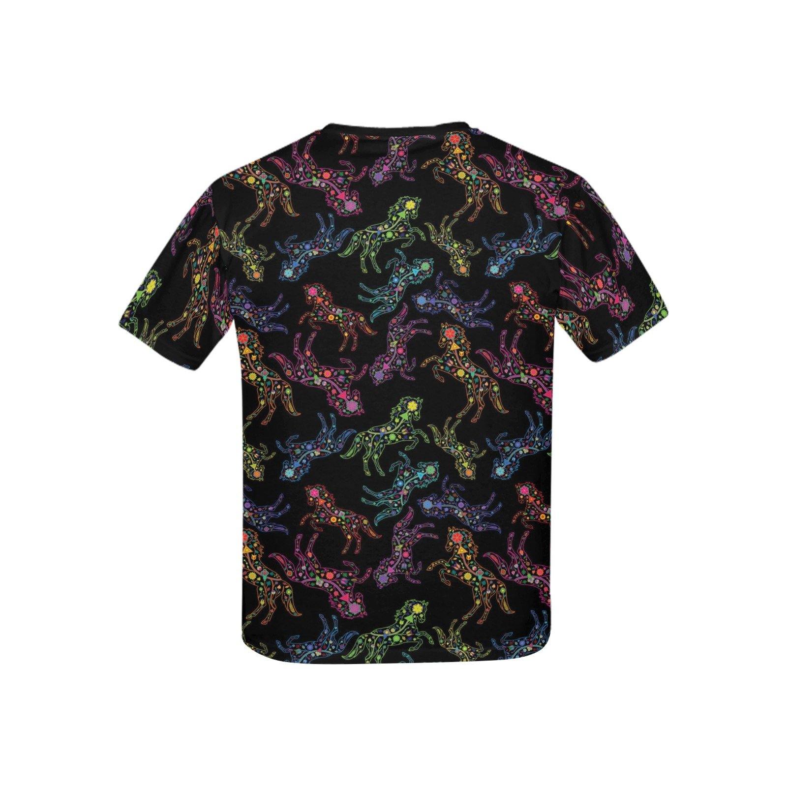 Floral Horse Kids' All Over Print T-shirt (USA Size) (Model T40) All Over Print T-shirt for Kid (T40) e-joyer