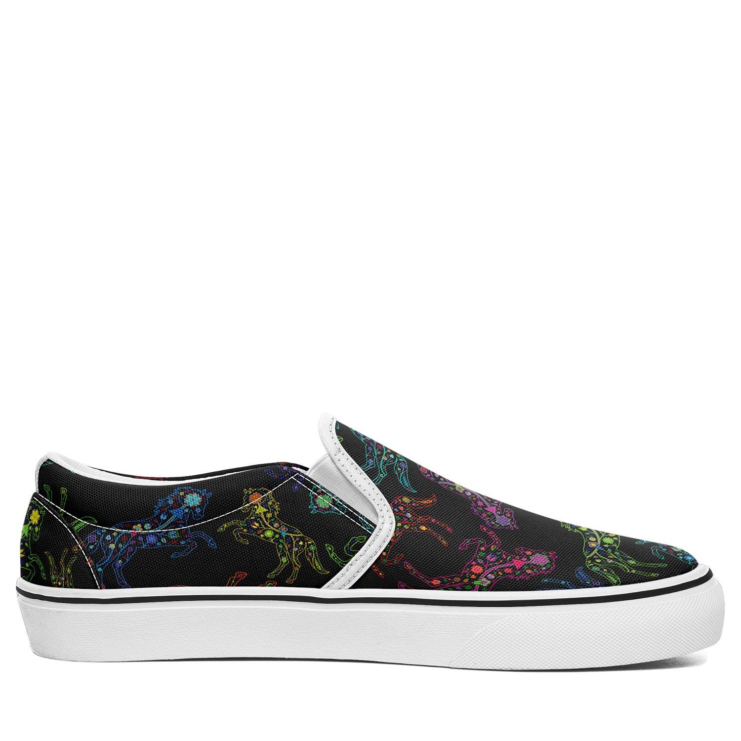 Floral Horse Otoyimm Canvas Slip On Shoes otoyimm Herman