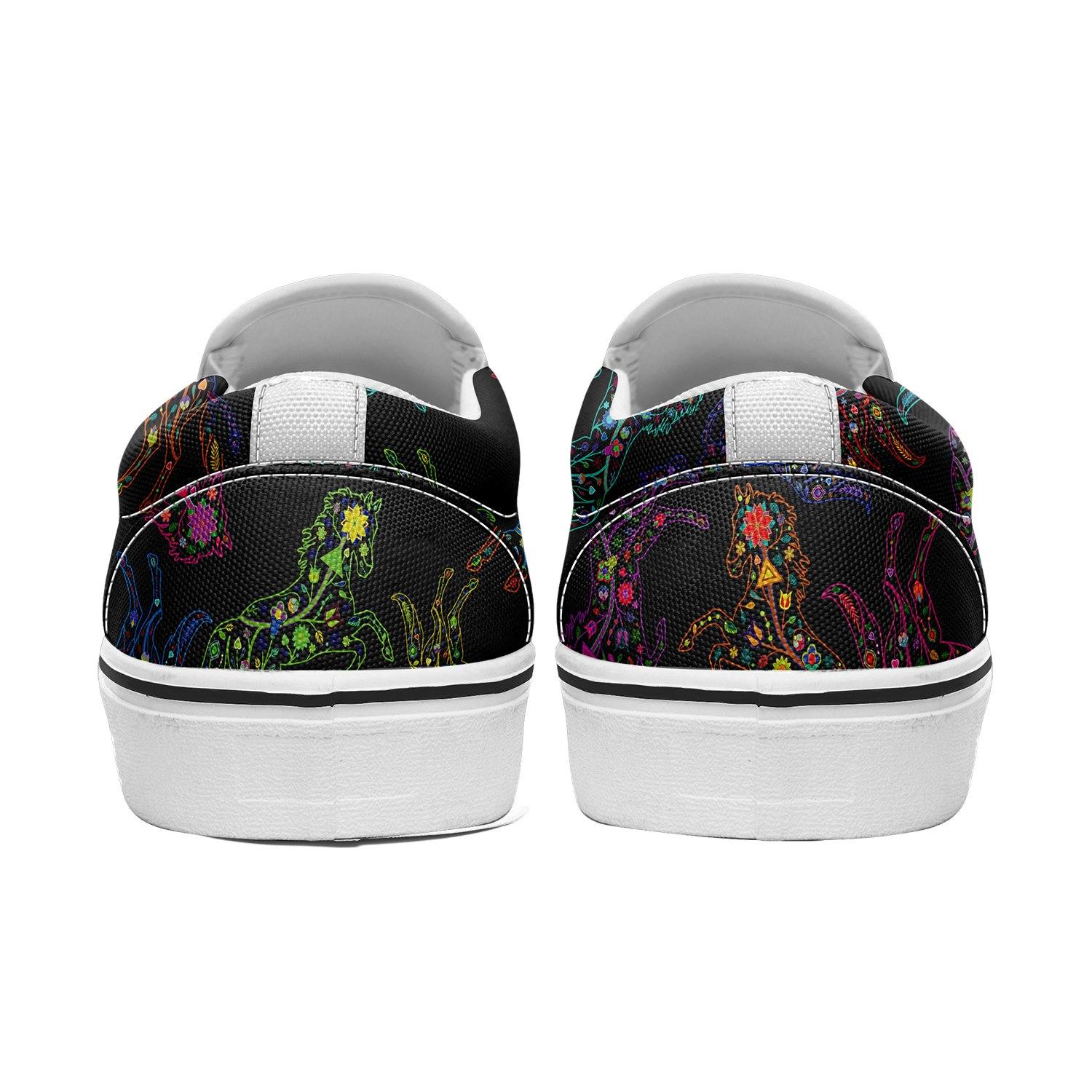 Floral Horse Otoyimm Canvas Slip On Shoes otoyimm Herman