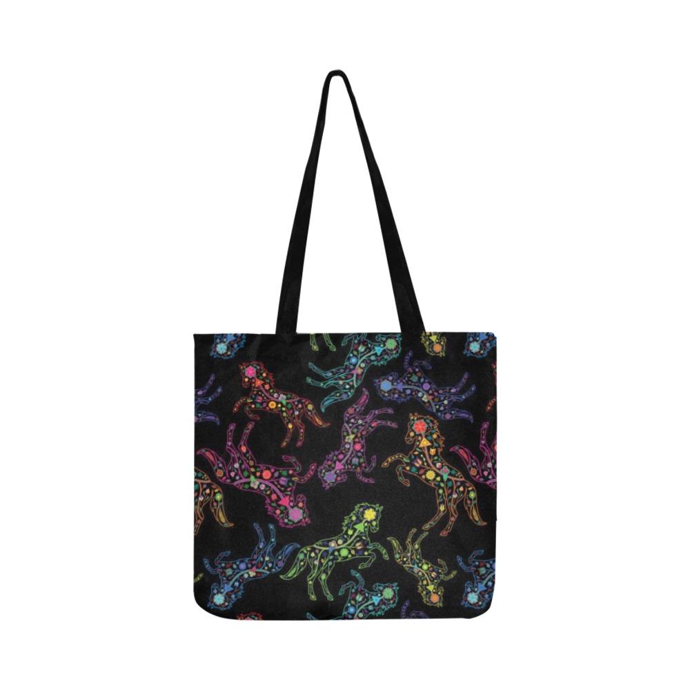 Floral Horse Reusable Shopping Bag Model 1660 (Two sides) Shopping Tote Bag (1660) e-joyer