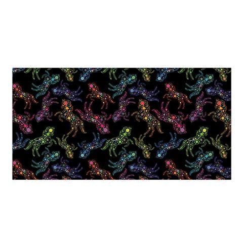 Floral Horse Satin Shawl Scarf 49 Dzine