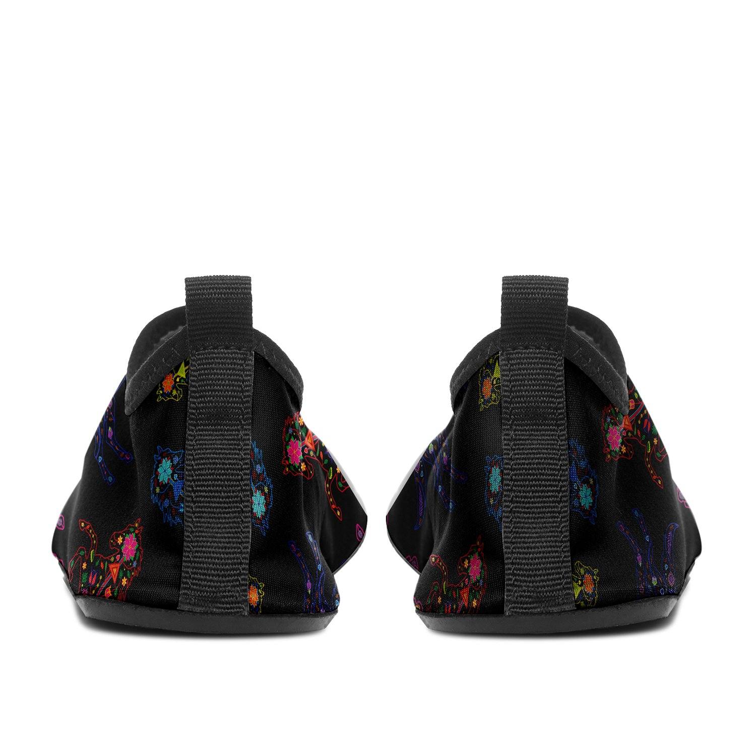 Floral Horse Sockamoccs Kid's Slip On Shoes Herman