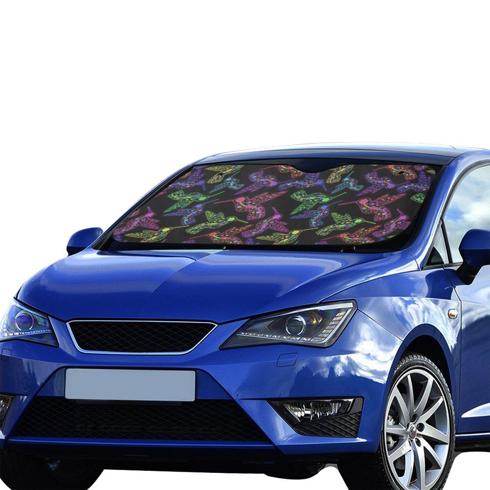 Floral Hummingbird Car Sun Shade 55"x30" Car Sun Shade e-joyer