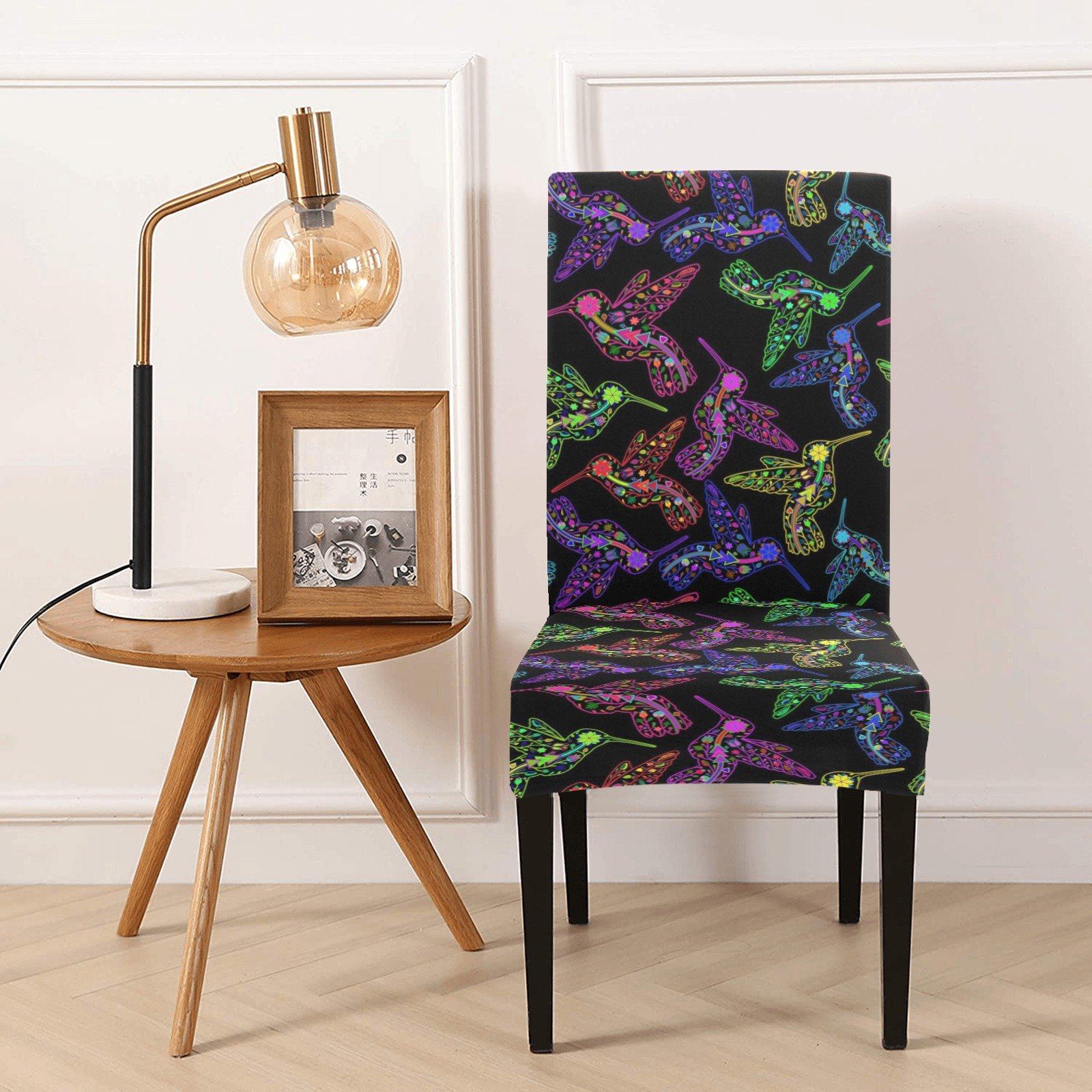 Floral Hummingbird Chair Cover (Pack of 4) Chair Cover (Pack of 4) e-joyer