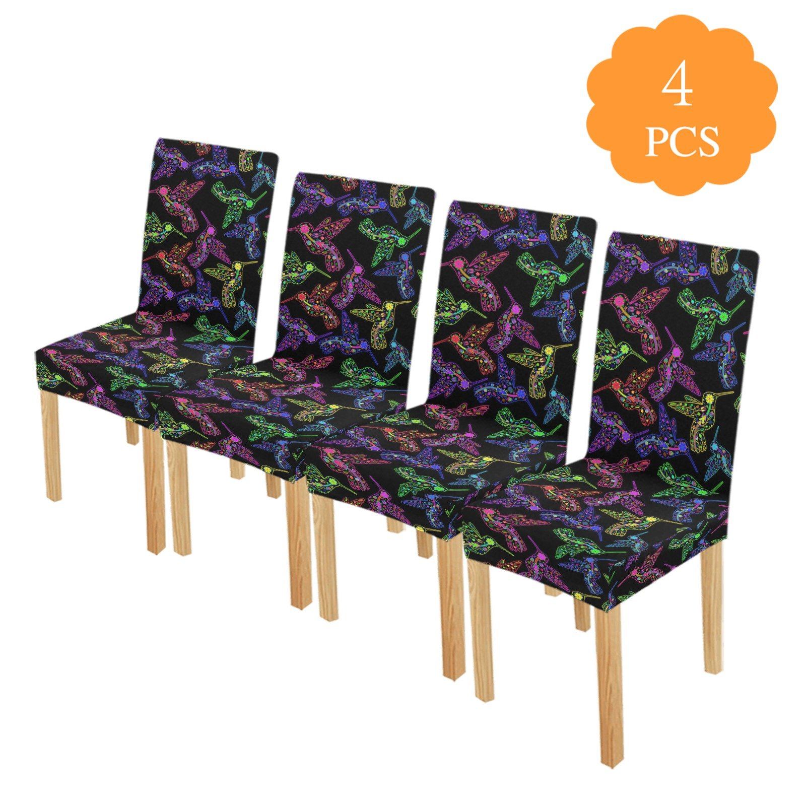 Floral Hummingbird Chair Cover (Pack of 4) Chair Cover (Pack of 4) e-joyer