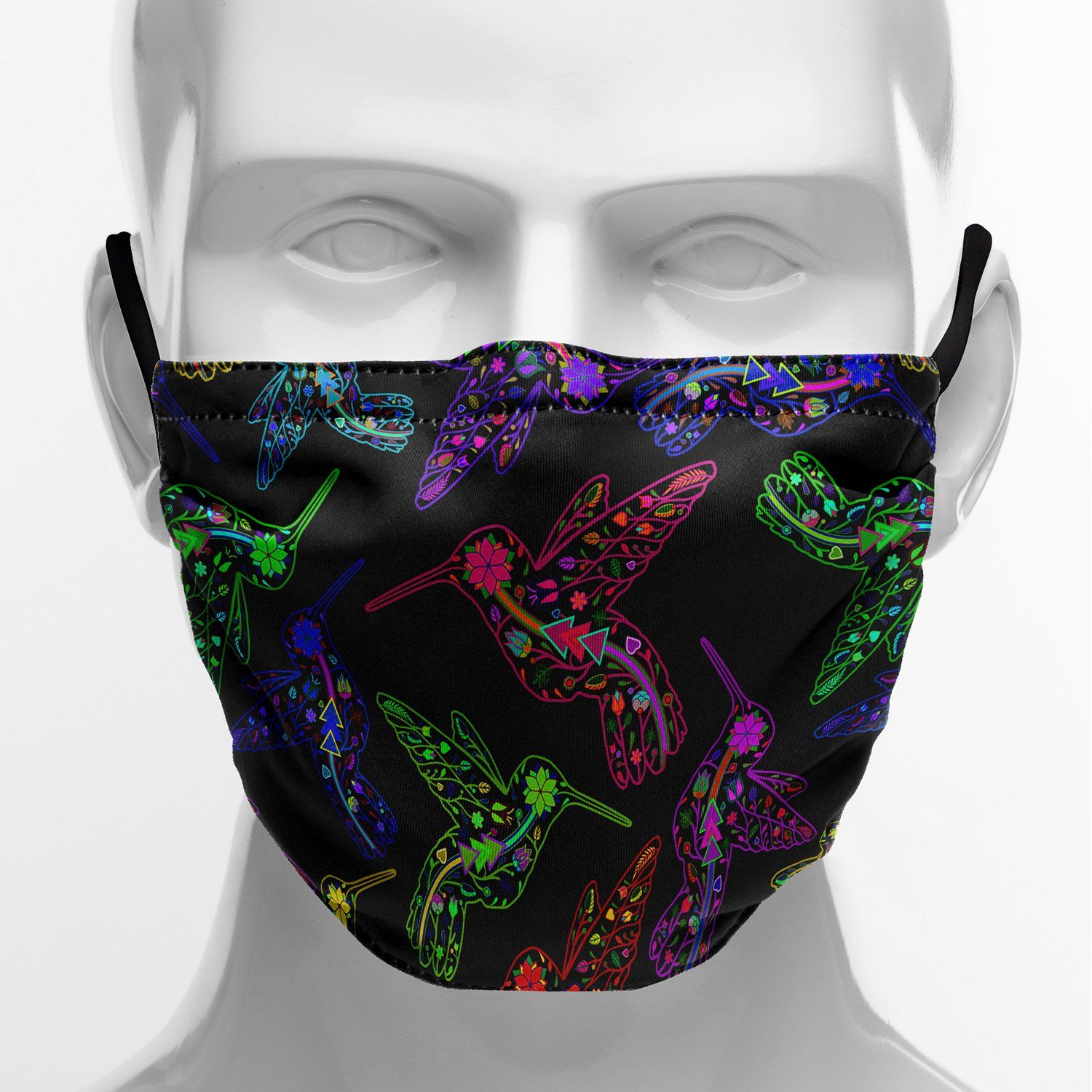 Floral Hummingbird Face Cover Herman