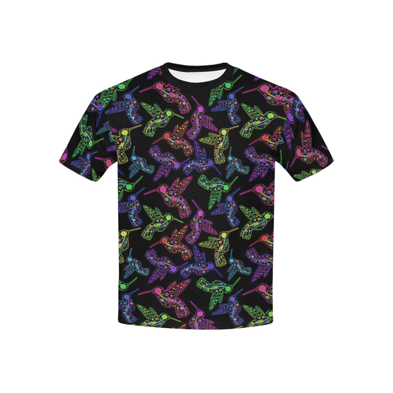 Floral Hummingbird Kids' All Over Print T-shirt (USA Size) (Model T40) All Over Print T-shirt for Kid (T40) e-joyer