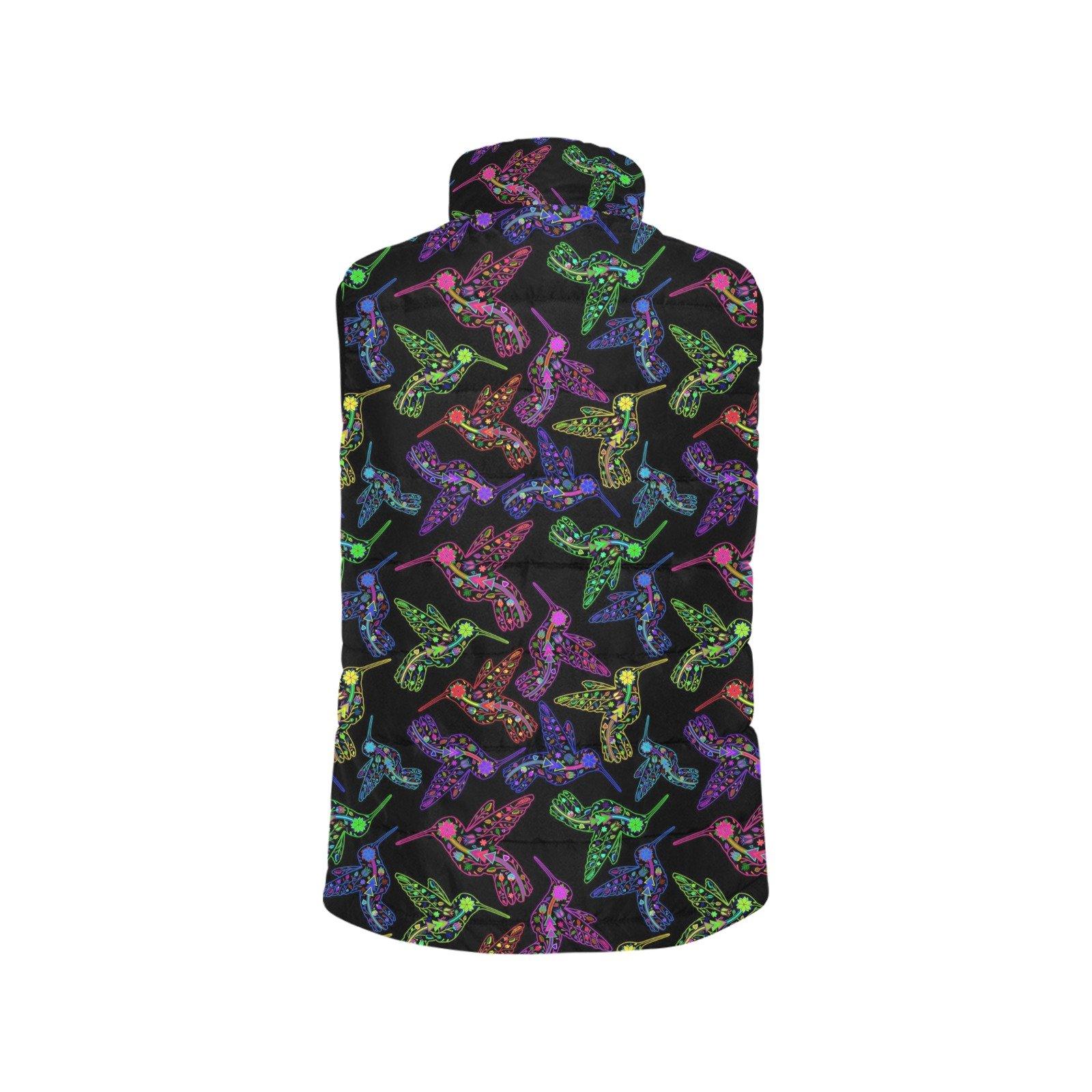 Floral Hummingbird Men's Padded Vest Jacket (Model H44) Men's Padded Vest Jacket (H44) e-joyer