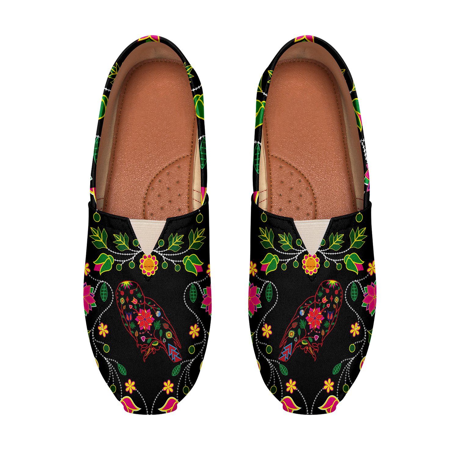 Floral Owl Casual Unisex Slip On Shoe Herman