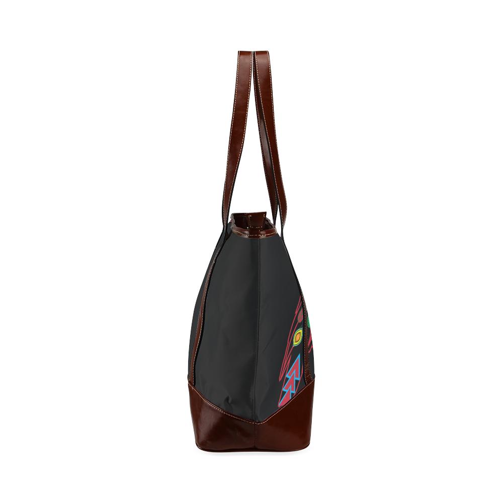 Floral Owl Tote Handbag (Model 1642) Tote Handbags (1642) e-joyer