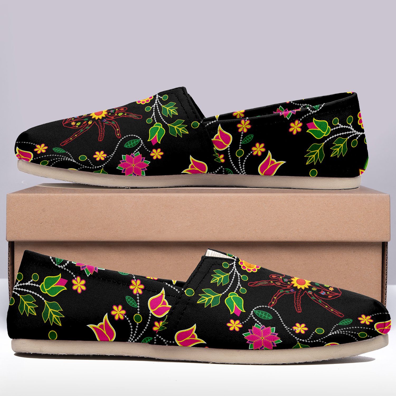 Floral Spider Casual Unisex Slip On Shoe Herman