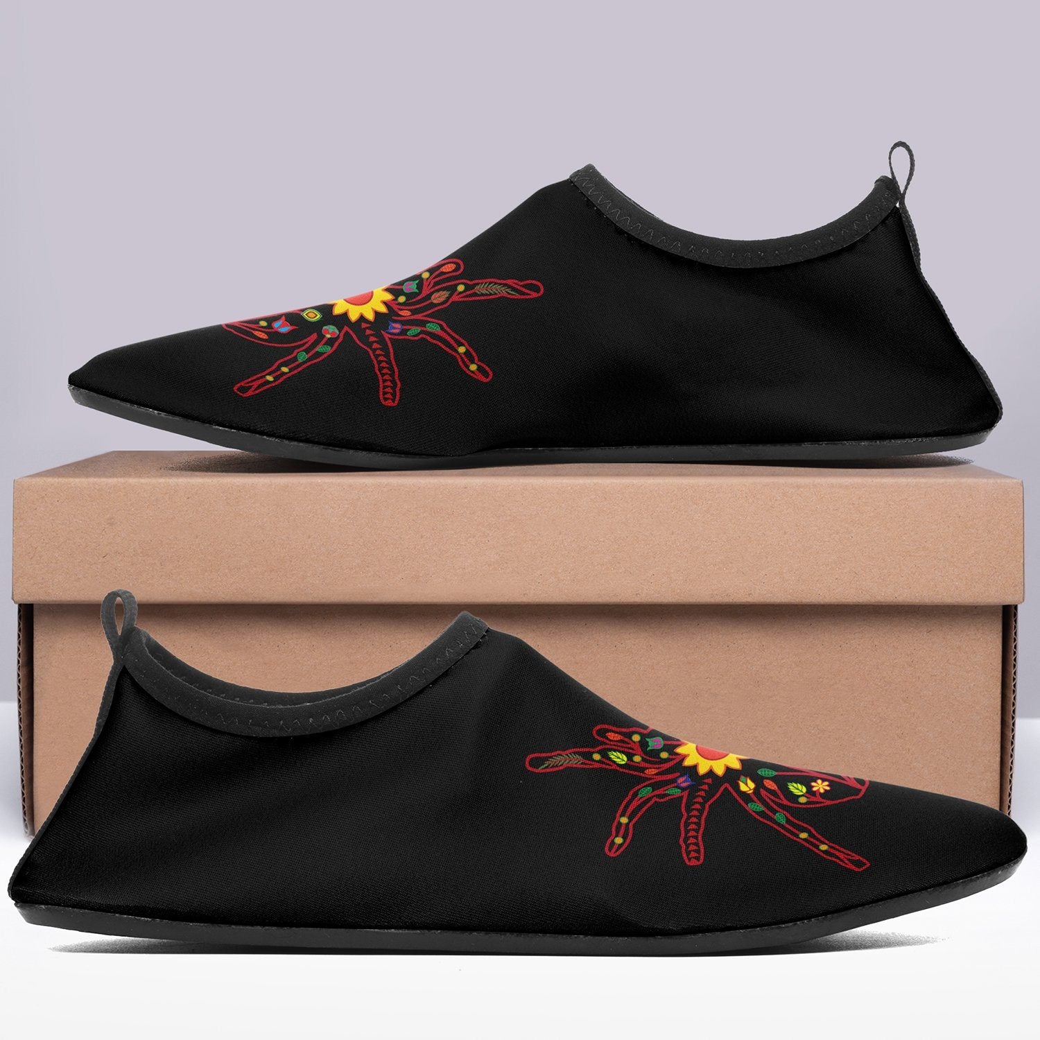 Floral Spider Sockamoccs Slip On Shoes 49 Dzine