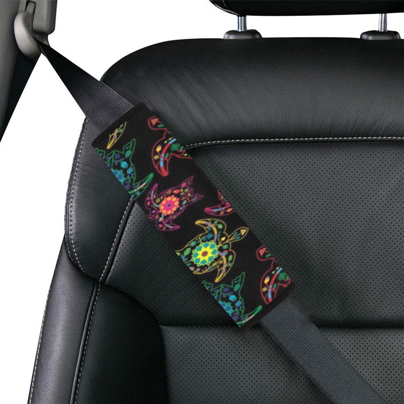 Floral Turtle Car Seat Belt Cover 7''x12.6'' (Pack of 2) Car Seat Belt Cover 7x12.6 (Pack of 2) e-joyer