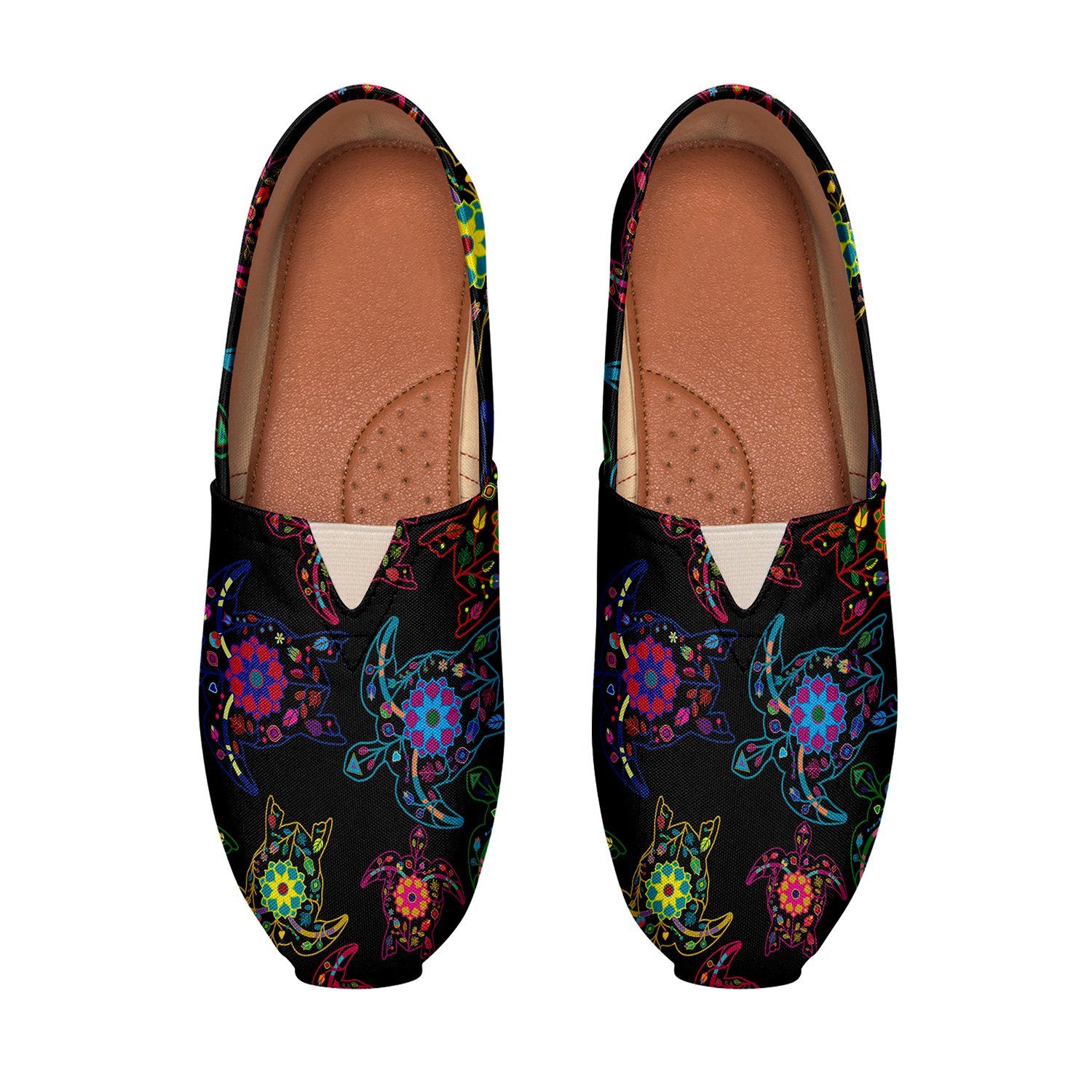 Floral Turtle Casual Unisex Slip On Shoe Herman