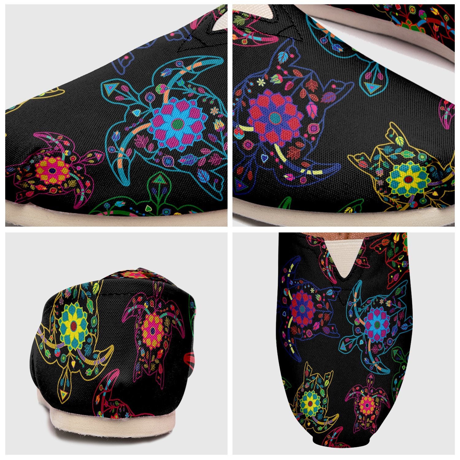 Floral Turtle Casual Unisex Slip On Shoe Herman