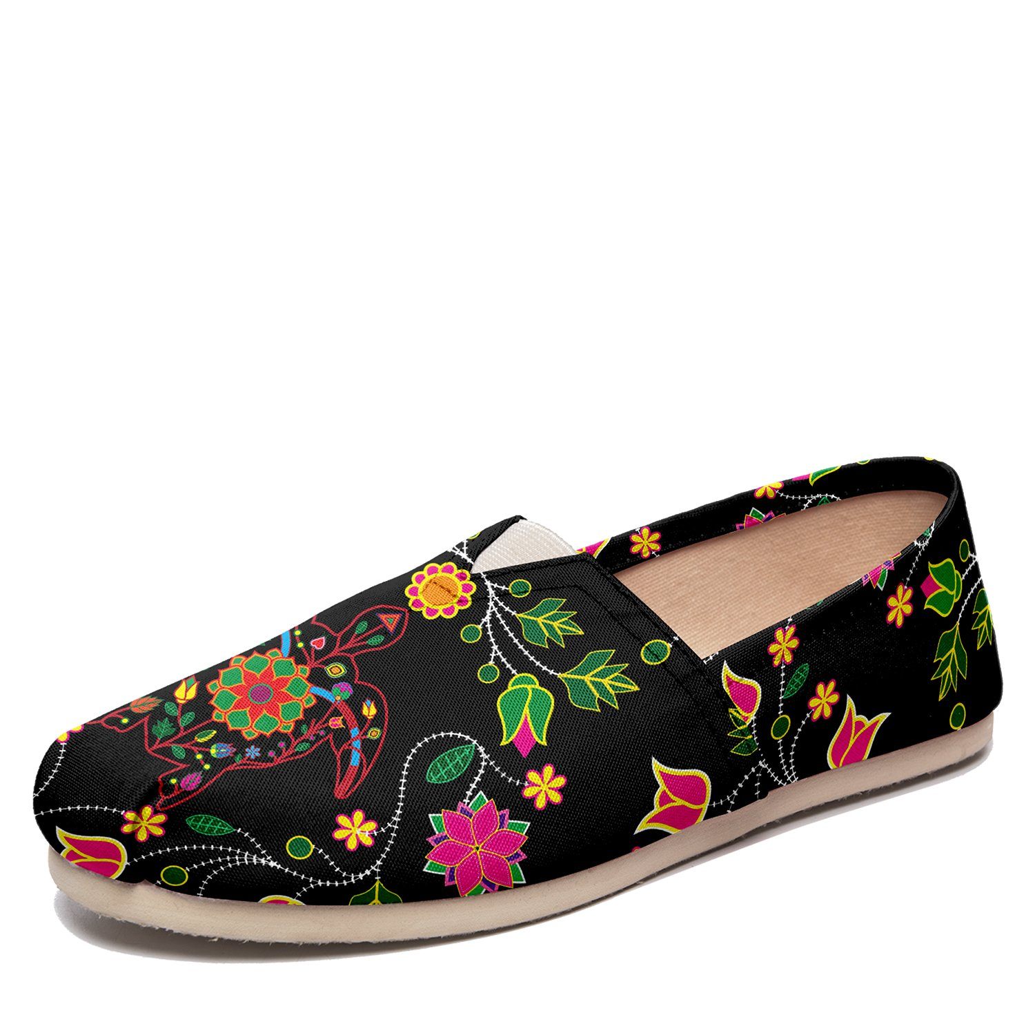Floral Turtle Casual Unisex Slip On Shoe Herman