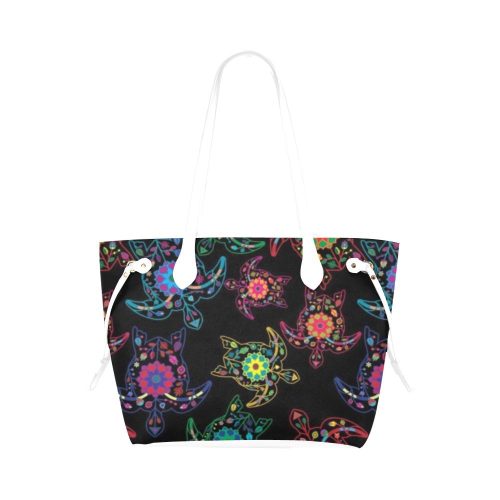 Floral Turtle Clover Canvas Tote Bag (Model 1661) Clover Canvas Tote Bag (1661) e-joyer