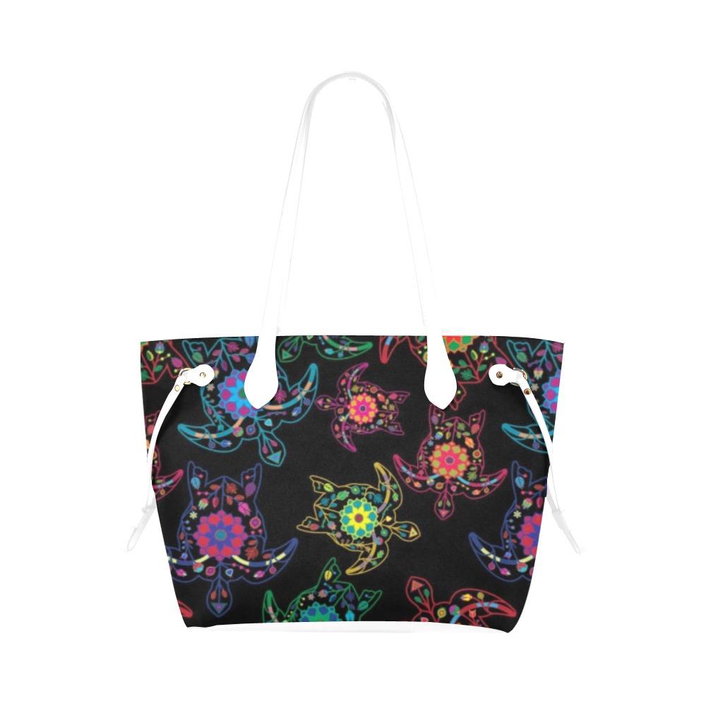 Floral Turtle Clover Canvas Tote Bag (Model 1661) Clover Canvas Tote Bag (1661) e-joyer