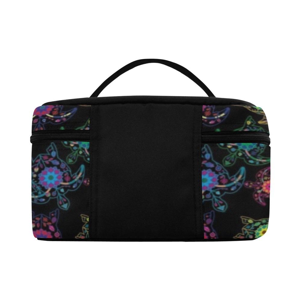 Floral Turtle Cosmetic Bag/Large (Model 1658) Cosmetic Bag e-joyer