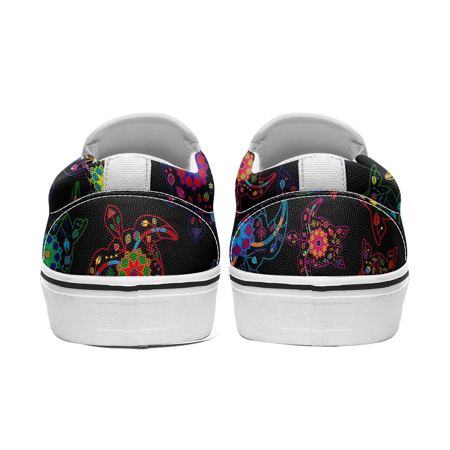 Floral Turtle Otoyimm Canvas Slip On Shoes otoyimm Herman